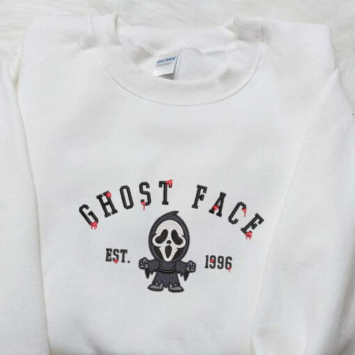 Ghost Face Est 99 Embroidered Shirt Horror Characters Embroidered Shirt Halloween Shirts for Family