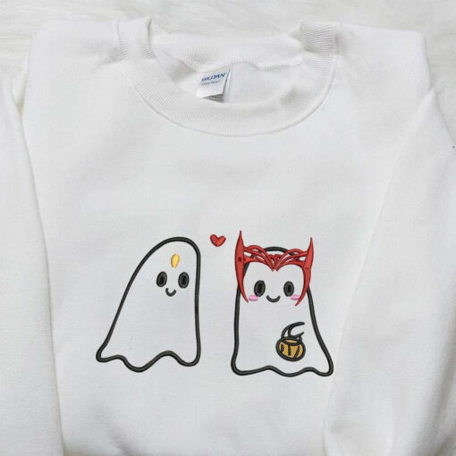 Ghost Owl Love Embroidered Shirt Cute Halloween Shirt Best Gifts for Halloween Lovers