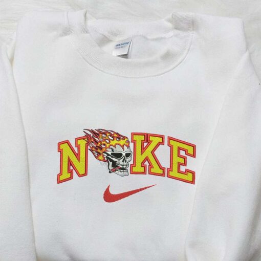 Ghost Rider x Nike Embroidered Sweatshirt Ghost Rider Movie Embroidered Shirt Nike Inspired Embroidered Shirt