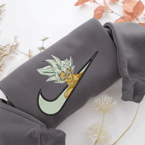 Goku Swoosh Nike Embroidered Sweatshirt, Nike Movie Inspired, Best Gifts Idea For Him Her - Image 4