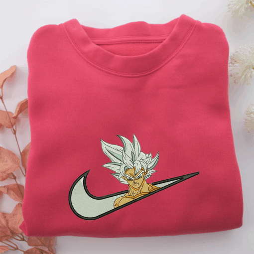 Goku Swoosh Nike Embroidered Sweatshirt, Nike Movie Inspired, Best Gifts Idea For Him Her - Image 5
