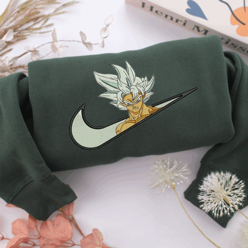 Goku Swoosh Nike Embroidered Sweatshirt, Nike Movie Inspired, Best Gifts Idea For Him Her - Image 3