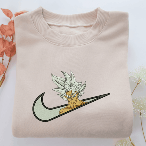 Goku Swoosh Nike Embroidered Sweatshirt, Nike Movie Inspired, Best Gifts Idea For Him Her