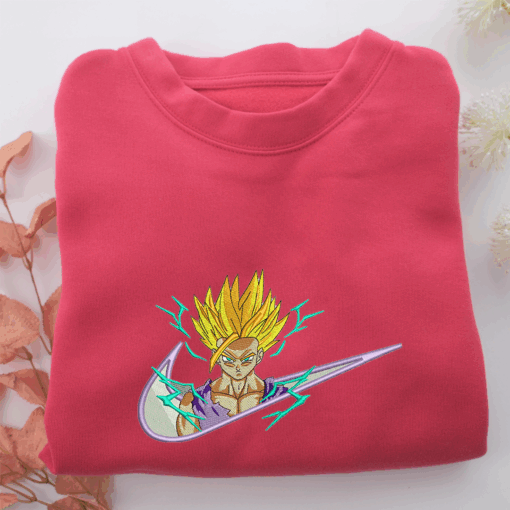 Goku Swoosh v1 Nike Embroidered Sweatshirt, Nike Movie Inspired, Best Gifts Idea For Him Her - Image 5
