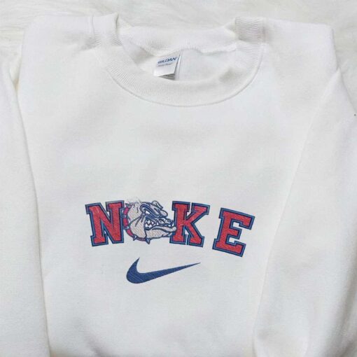Gonzaga Bulldogs x Nike Embroidered Shirt NCAA Sports Embroidered Hoodie Best Gift Idea
