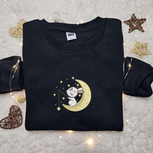 Goodnight Bunny Embroidered Shirt Animal Sleep Embroidered Hoodie Best Gift For Kids