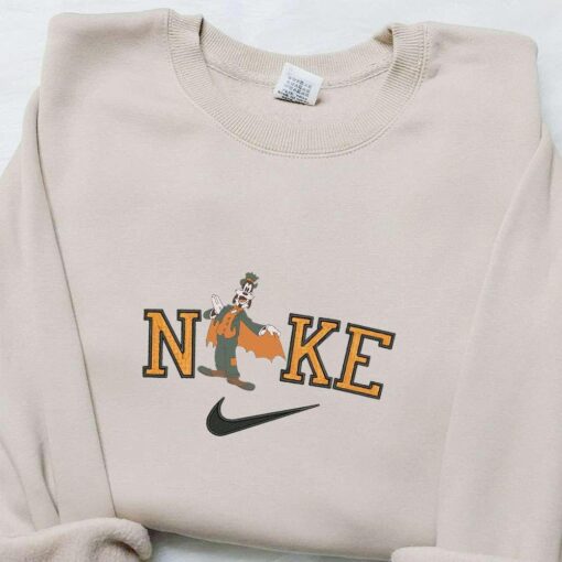 Goofy Dracula x Nike Embroidered Sweatshirt Walt Disney Characters Embroidered Shirt Best Halloween Gift Ideas
