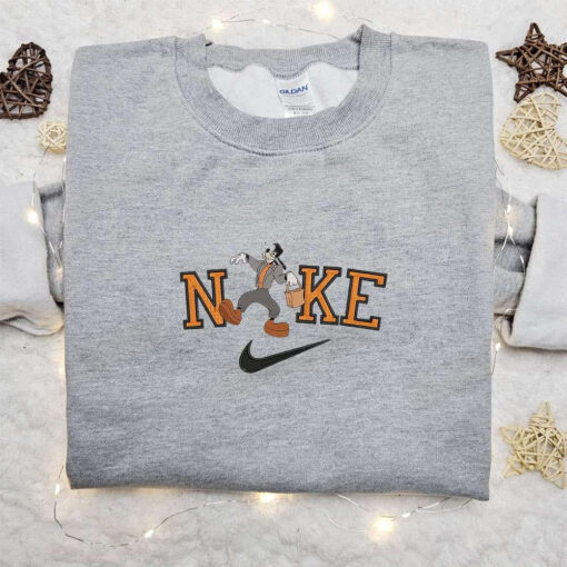 Goofy Drunk x Nike Embroidered Sweatshirt Walt Disney Characters Embroidered Shirt Best Halloween Gift Ideas