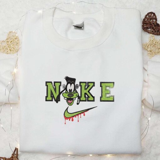 Goofy Frankenstein x Nike Embroidered Hoodie Nike Inspired Embroidered Shirt Best Halloween Gift Ideas