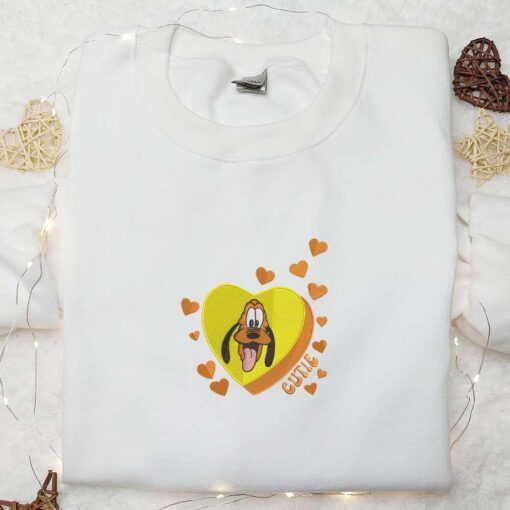 Goofy Hearts Cutie Embroidered Shirt Disney Characters Embroidered Hoodie Best Gift For Family