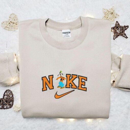 Goofy x Nike Embroidered Shirt Disney Charcters Embroidered Hoodie Best Gift Ideas
