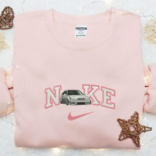 Grey Car x Nike Embroidered Shirt Transportations Embroidered Hoodie Best Gift Idea