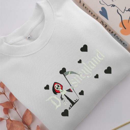 Grim Reaper Disneyland Embroidery, Disneyland Embroidered Sweatshirt, Movie Disney Inspired, Best Gifts Idea For Him Her - Image 2