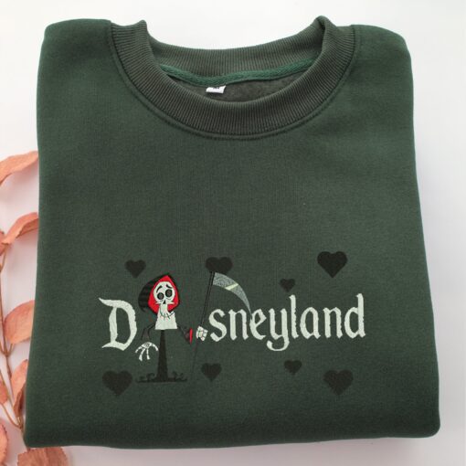 Grim Reaper Disneyland Embroidery, Disneyland Embroidered Sweatshirt, Movie Disney Inspired, Best Gifts Idea For Him Her - Image 3