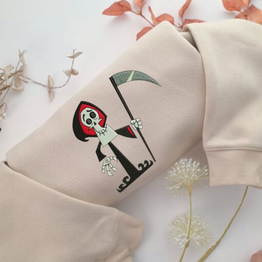 Grim Reaper Embroidery, Disneyland Embroidered Sweatshirt, Movie Disney Inspired, Best Gifts Idea For Him Her