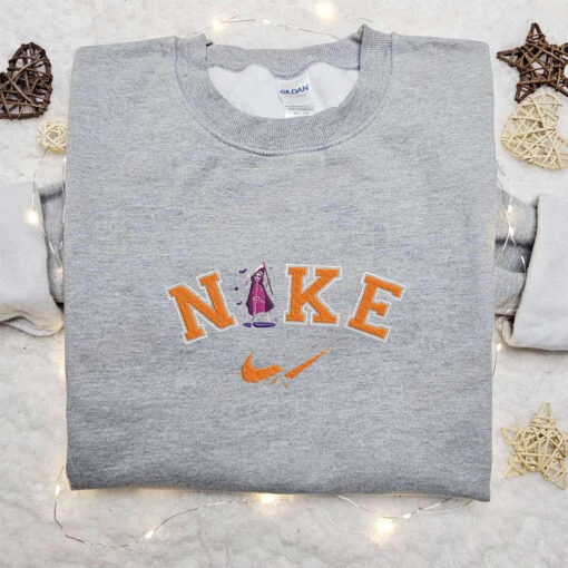 Grim Reaper x Nike Embroidered Hoodie Nike Inspired Embroidered Shirt Best Halloween Gift Ideas