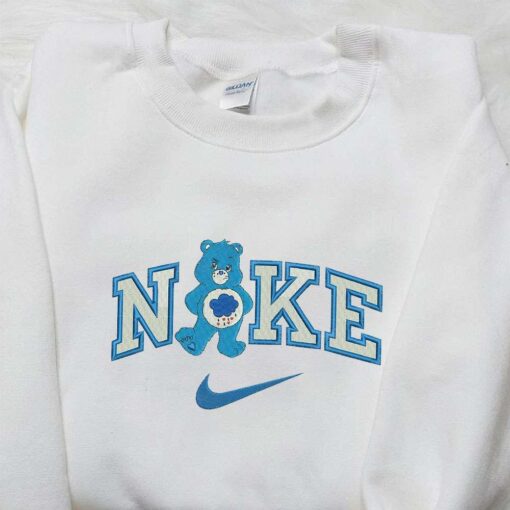 Grumpy Bear x Nike Embroidered Shirt The Care Bears Movie Embroidered Shirt Nike Inspired Embroidered Shirt