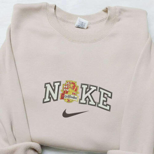 Gryffindor Logo x Nike Embroidered Shirt Harry Potter Movie Embroidered Hoodie Nike Inspired Embroidered Sweatshirt