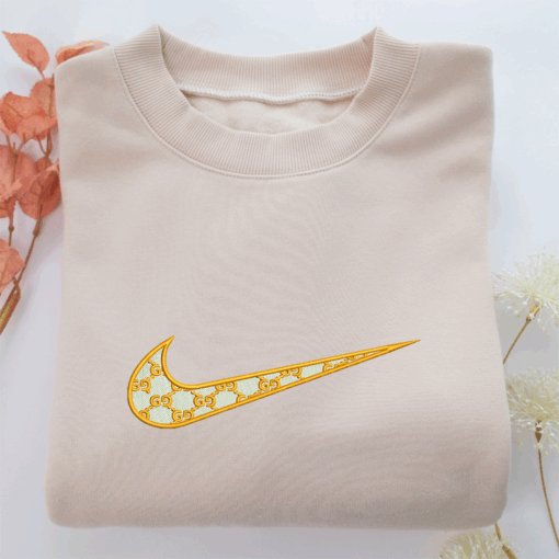 Gucci Swoosh Nike Embroidered Sweatshirt, Nike Movie Inspired, Best Gifts Idea For Him Her