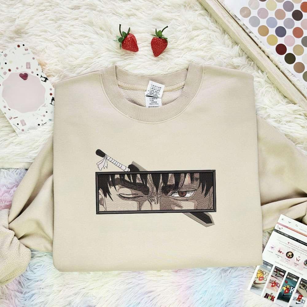Guts Eyes Berserk Anime , Anime Embroidered T-shirt Sweatshirt Hoodie, Inspired Anime Movie, Best Gift for Anime Fans