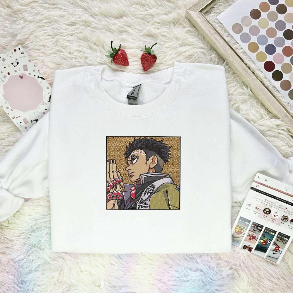 Gyomei Himejima Kimetsu No Yaiba Anime Embroidered Shirt , Anime Embroidered T-shirt Sweatshirt Hoodie, Inspired Anime Movie, Best Gift for Anime Fans