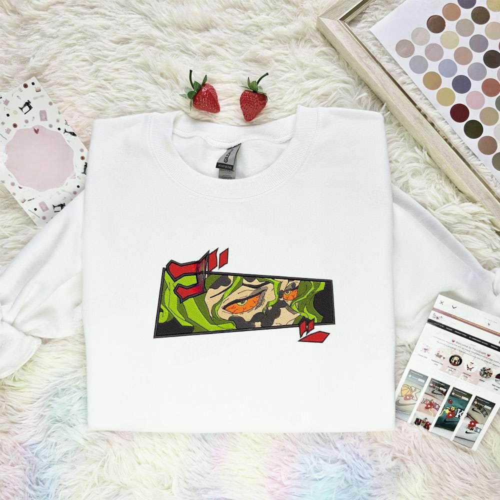 Gyutaro Eyes Kimetsu No Yaiba Anime Embroidered Shirt , Anime Embroidered T-shirt Sweatshirt Hoodie, Inspired Anime Movie, Best Gift for Anime Fans