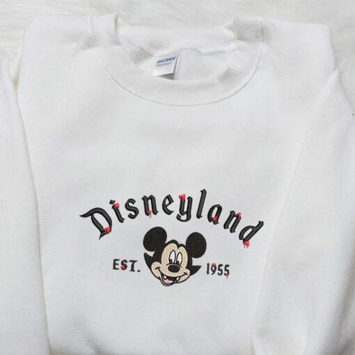 Halloween Disneyland Mickey Est 955 Embroidered Shirt Disney Halloween Embroidered Shirt Best Gifts for Family