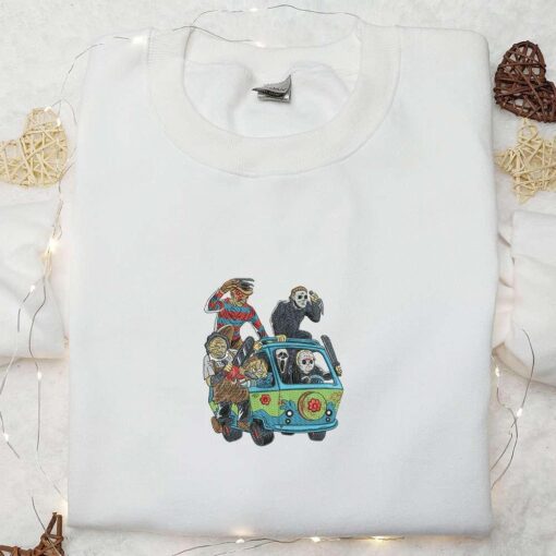 Halloween Gang Embroidered Shirt Spirit Halloween Embroidered T shirt Funny Halloween Embroidered Hoodie