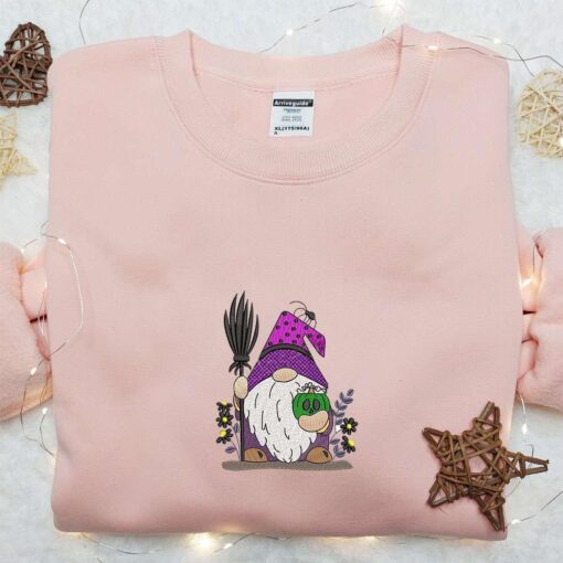 Halloween Gnome Embroidered T shirt Halloween Embroidered Sweatshirt Best Halloween Gift Ideas For Family