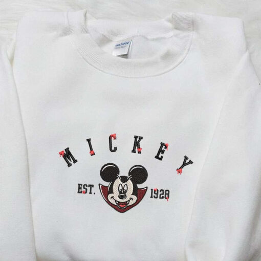 Halloween Mickey Est 98 Embroidered Shirt Disney Halloween Embroidered Shirt Best Gifts for Family