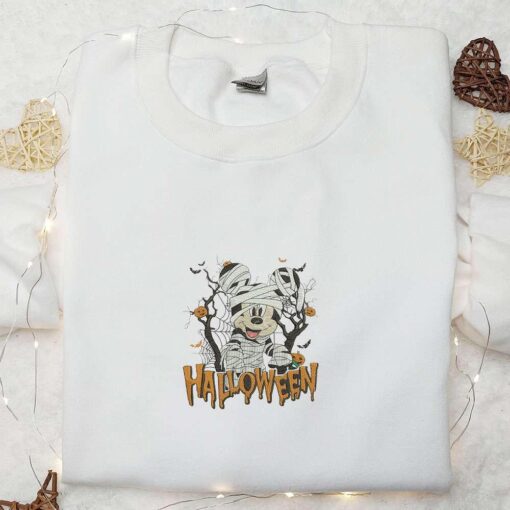 Halloween Mickey Mummy Embroidered Shirt Disney Halloween Embroidered Shirt Best Gifts for Family