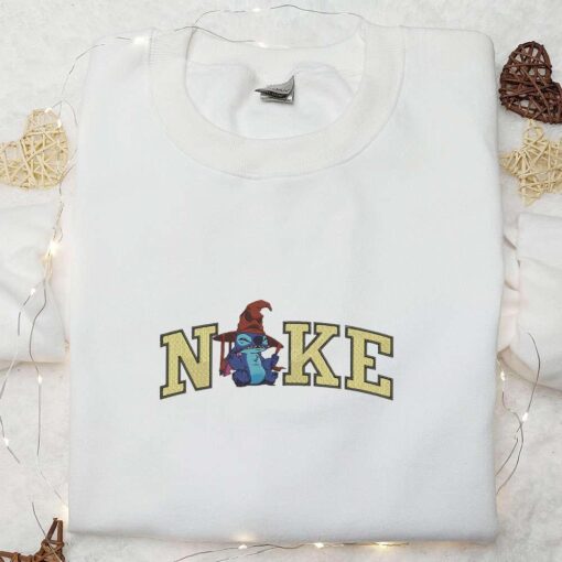 Halloween Stitch Witch x Nike Embroidered Shirt Disney Halloween Embroidered Shirt Nike Inspired Embroidered Shirt