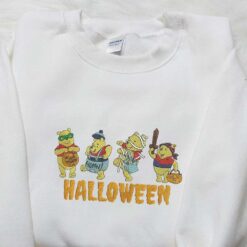 Halloween Winnie Pooh Embroidered Shirt Disney Halloween Family Embroidered Shirt Cute Halloween Embroidered Shirt