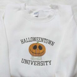 Halloweentown University Embroiderd Shirt Vintage Halloween Embroidered Shirt Best Gifts for Halloween Lovers