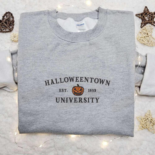 Halloweentown University Est 65 Embroiderd Shirt Vintage Halloween Embroidered Shirt Best Gifts for Halloween Lovers