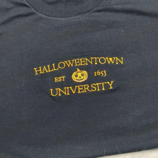 Halloweentown University Est 65 Embroidered Shirt Vintage Halloween Sweatshirts Ha