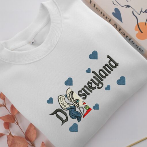 Harley Quinn Half Face Disneyland Embroidery, Disneyland Embroidered Sweatshirt, Movie Disney Inspired, Best Gifts Idea For Him Her - Image 2