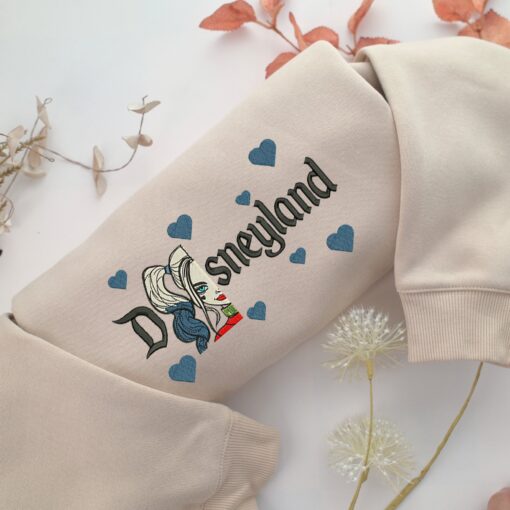 Harley Quinn Half Face Disneyland Embroidery, Disneyland Embroidered Sweatshirt, Movie Disney Inspired, Best Gifts Idea For Him Her