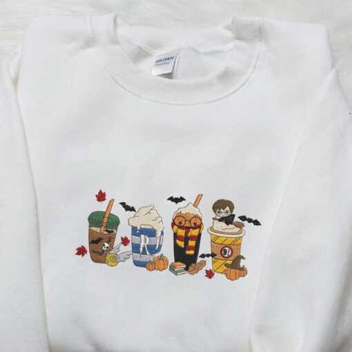 Harry Potter Coffee Latte Embroidered Shirt Best Gifts for Halloween Lovers Halloween Clothing