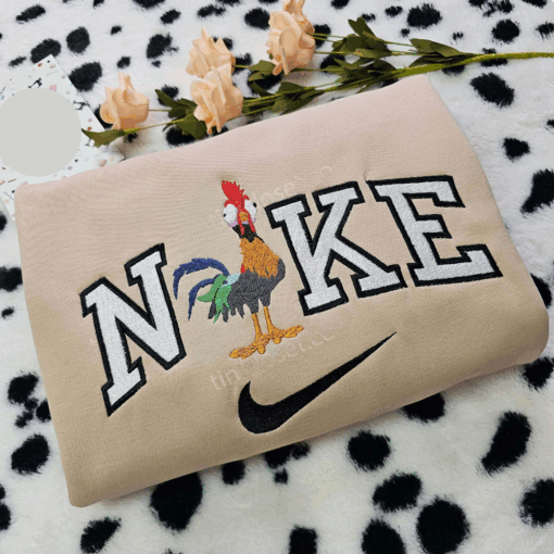 Heihei Chicken Moana Disney Characters Embroidered Shirt
