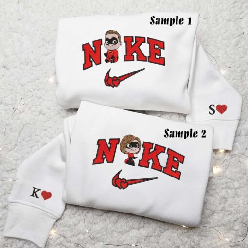 Helen Parr and Bob Parr Embroidered Couple Shirts