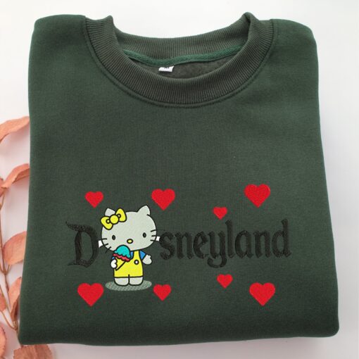 Hello Kitty Disneyland Embroidery, Disneyland Embroidered Sweatshirt, Movie Disney Inspired, Best Gifts Idea For Him Her - Image 3