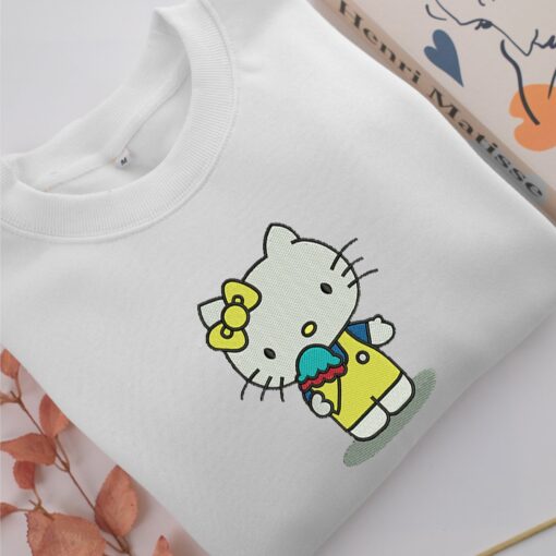 Hello Kitty Embroidery, Disneyland Embroidered Sweatshirt, Movie Disney Inspired, Best Gifts Idea For Him Her - Image 2