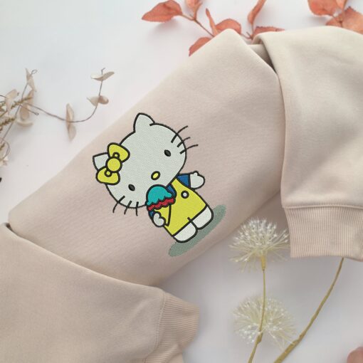 Hello Kitty Embroidery, Disneyland Embroidered Sweatshirt, Movie Disney Inspired, Best Gifts Idea For Him Her