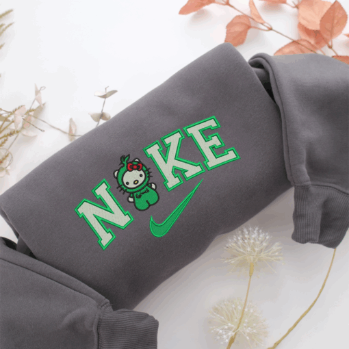 Hello Kitty Nike Green Nike Embroidered Sweatshirt, Nike Movie Inspired, Best Gifts Idea For Him Her - Image 4