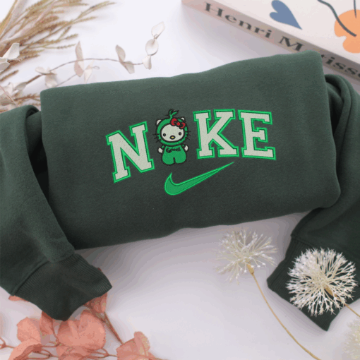 Hello Kitty Nike Green Nike Embroidered Sweatshirt, Nike Movie Inspired, Best Gifts Idea For Him Her - Image 3