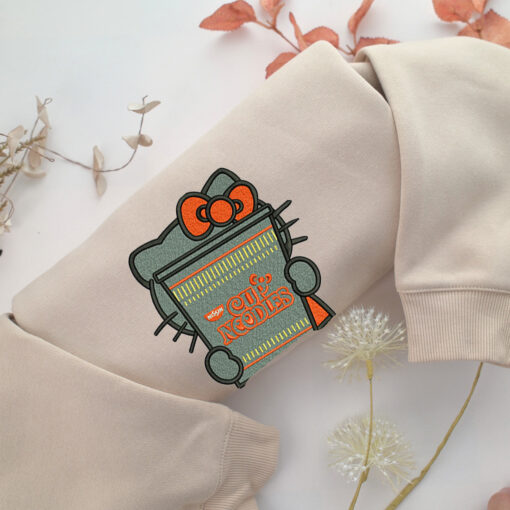 Hello Kitty Noodles Embroidery, Disneyland Embroidered Sweatshirt, Movie Disney Inspired, Best Gifts Idea For Him Her