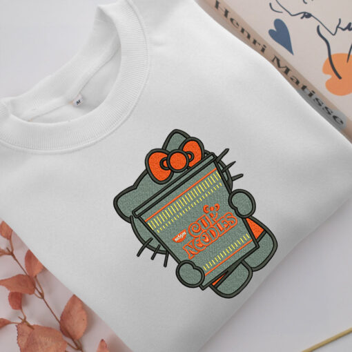 Hello Kitty Noodles Embroidery, Disneyland Embroidered Sweatshirt, Movie Disney Inspired, Best Gifts Idea For Him Her - Image 2