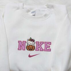 Hello Kitty Pumpkin x Nike Embroidered Sweatshirt Nike Inspired Embroidered Shirt The Best Halloween Gift