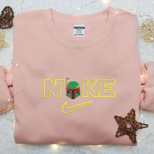 Helmet Boba Fett x Nike Embroidered Shirt Custom Nike Embroidered Shirt The Book Of Boba Fett Embroidered Shirt